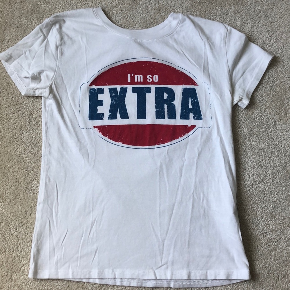 white graphic tee